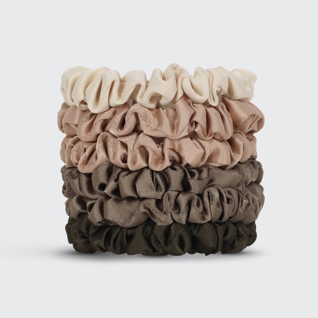 Ultra Petite Satin Scrunchies - 6 Piece