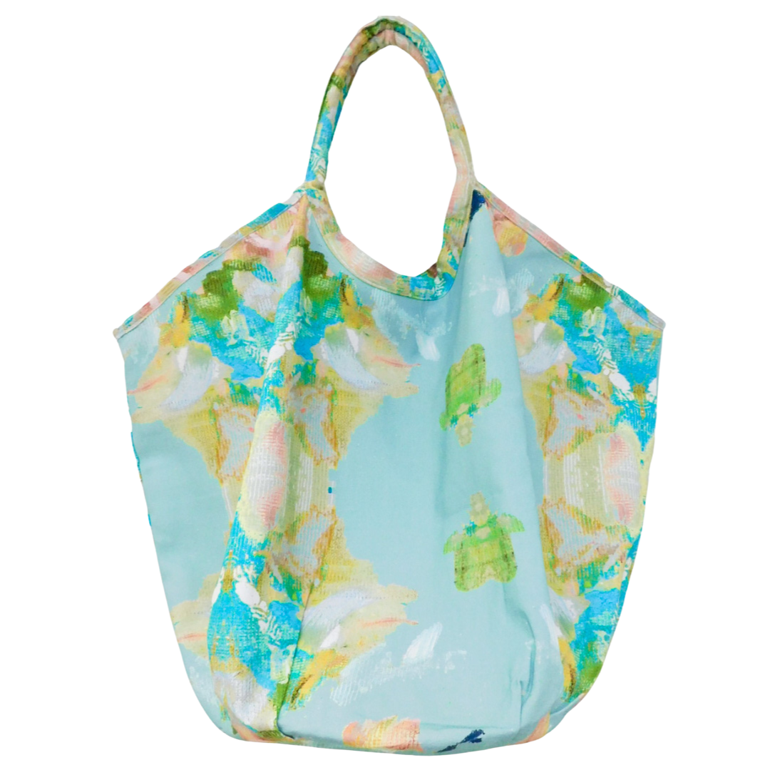 Stained Glass Blue Tote Bag