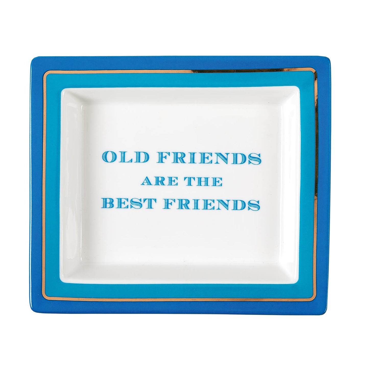 Wise Sayings "Old Friends are the Best Friends" Desk Tray in Gift Box - Porcelain