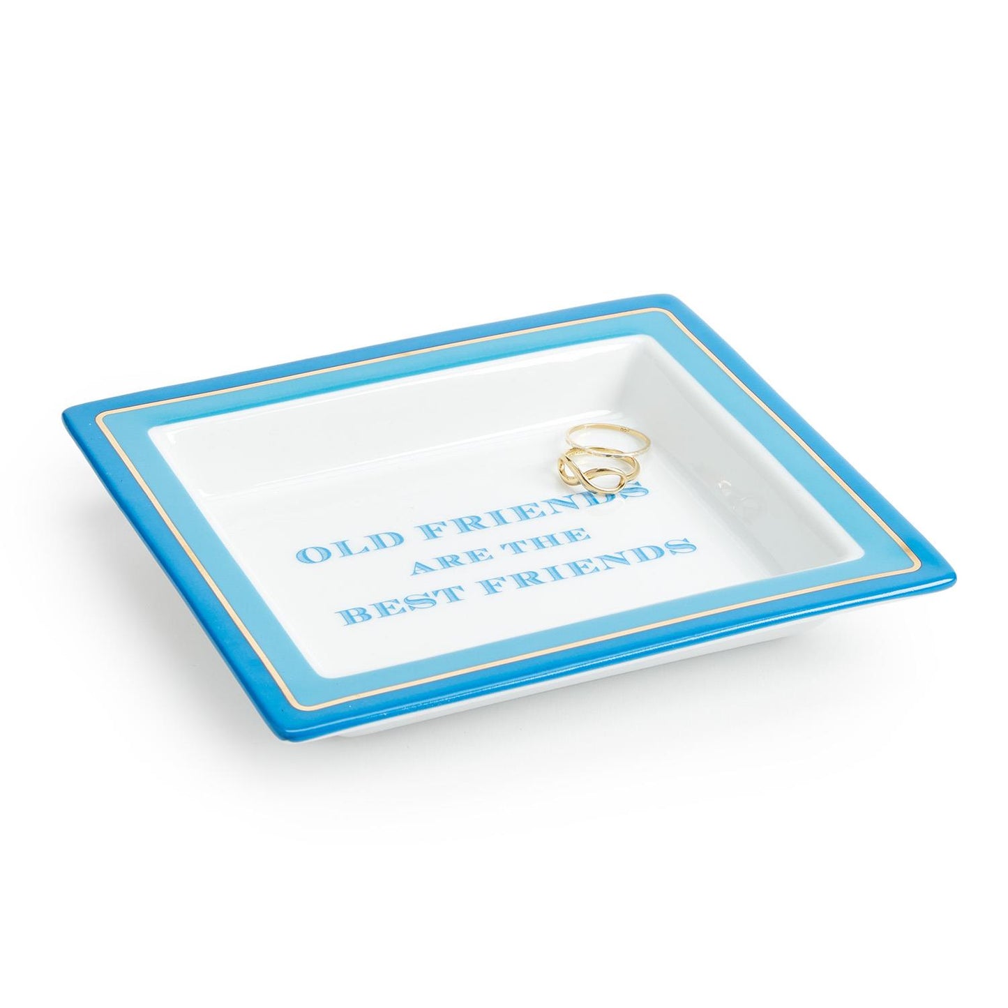 Wise Sayings "Old Friends are the Best Friends" Desk Tray in Gift Box - Porcelain