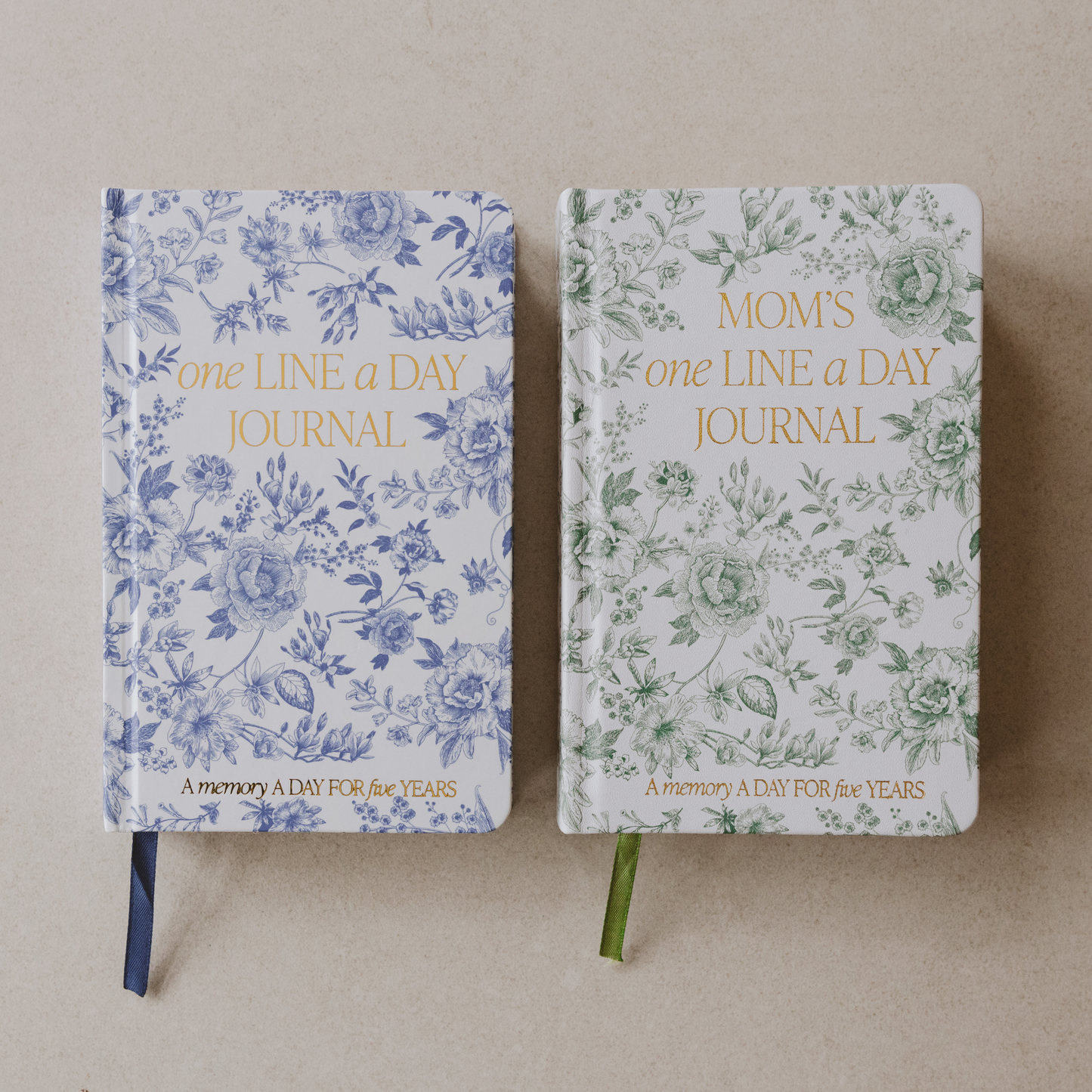 One Line A Day Fabric Journal - Blue Delft