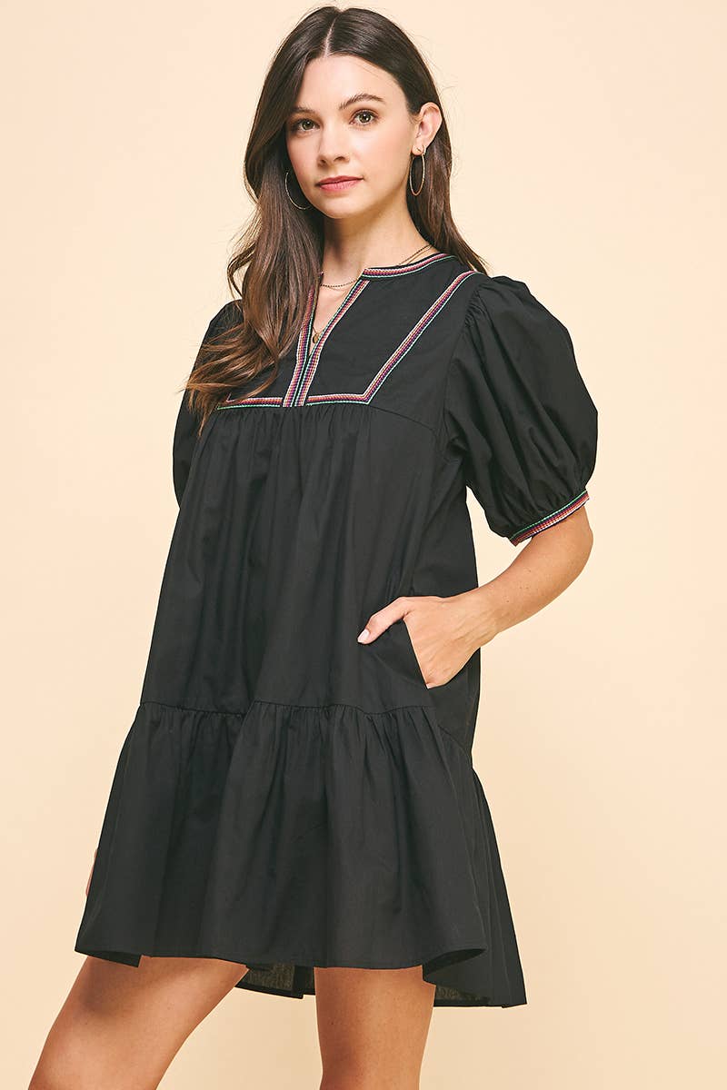Tape Trim Dress