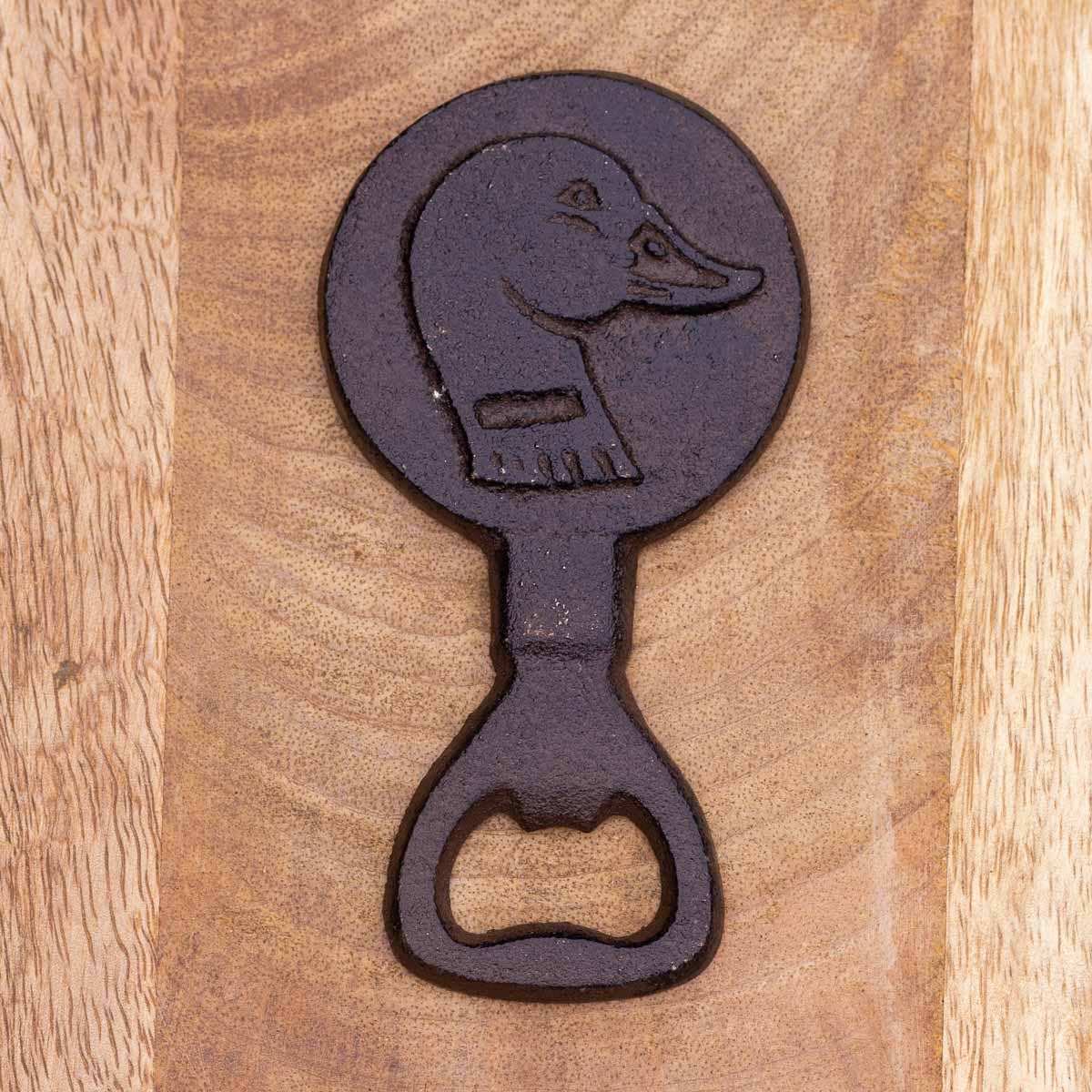 Duck Bottle Opener Antique Brown 2.5x4.5
