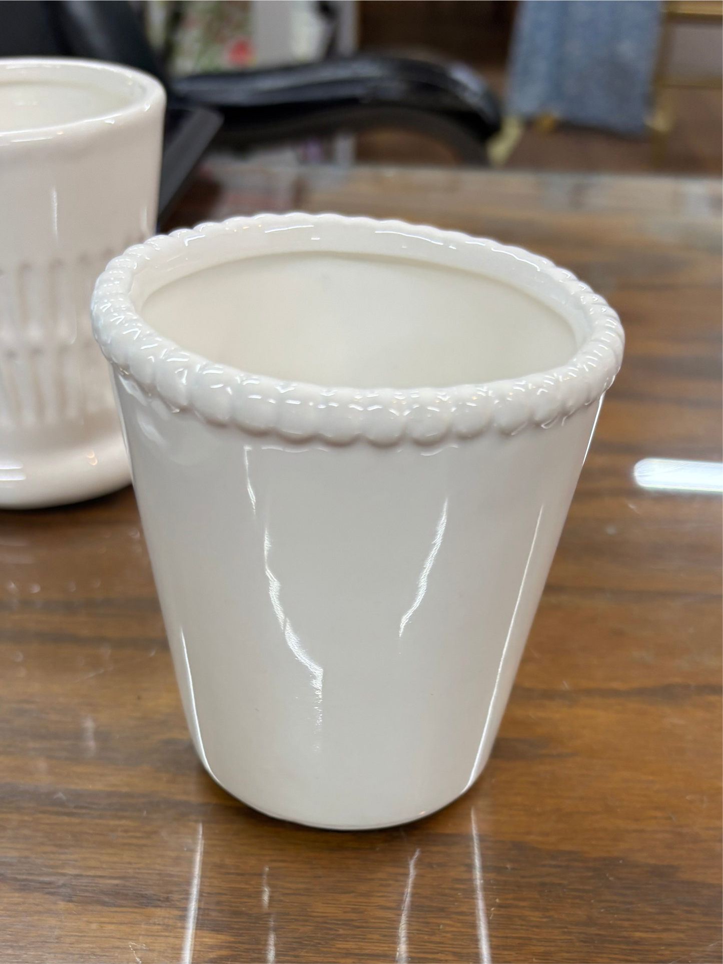 Milk Glass Mini Planters