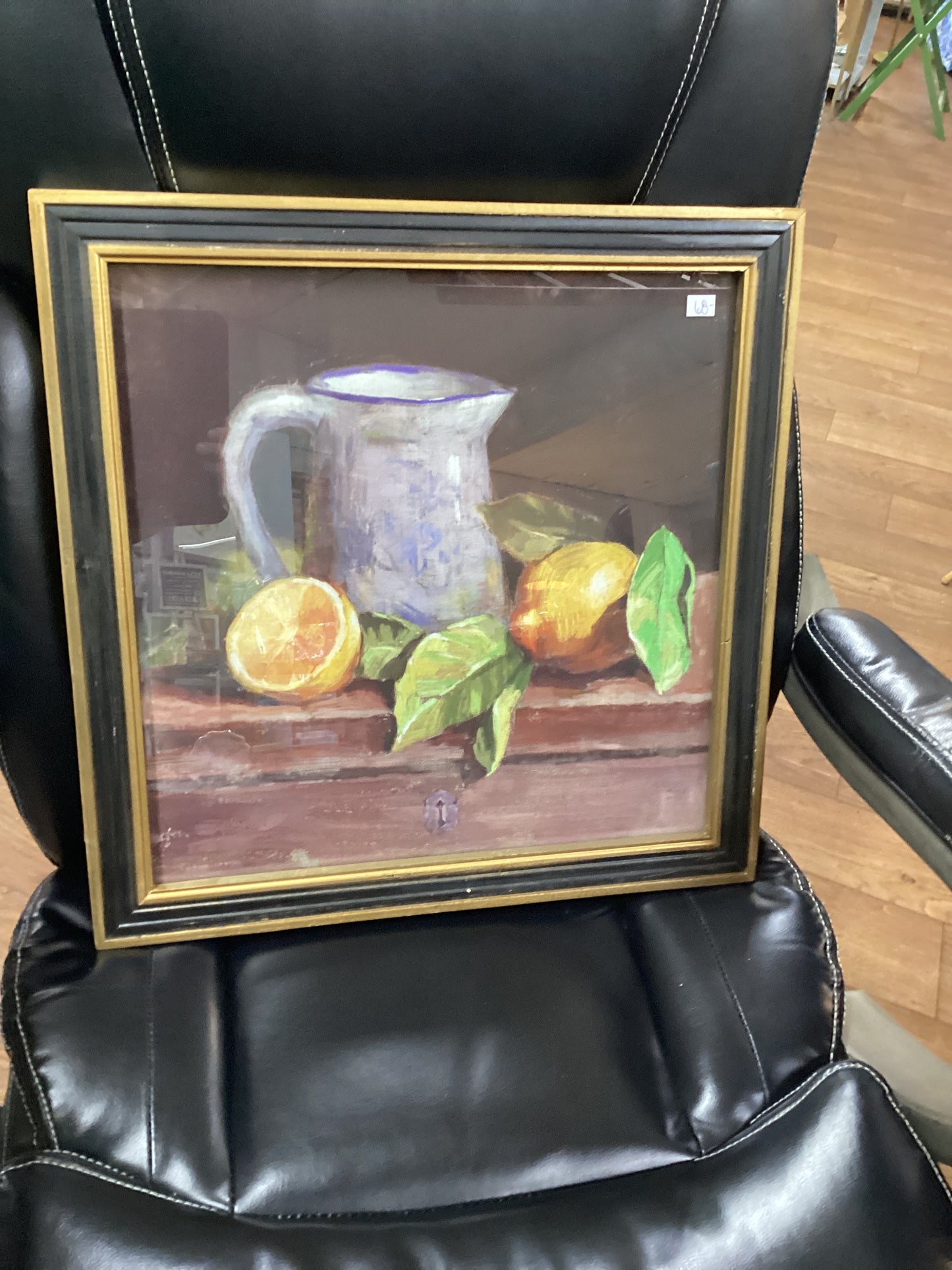 Lemon Prints in Black and Gold Frame