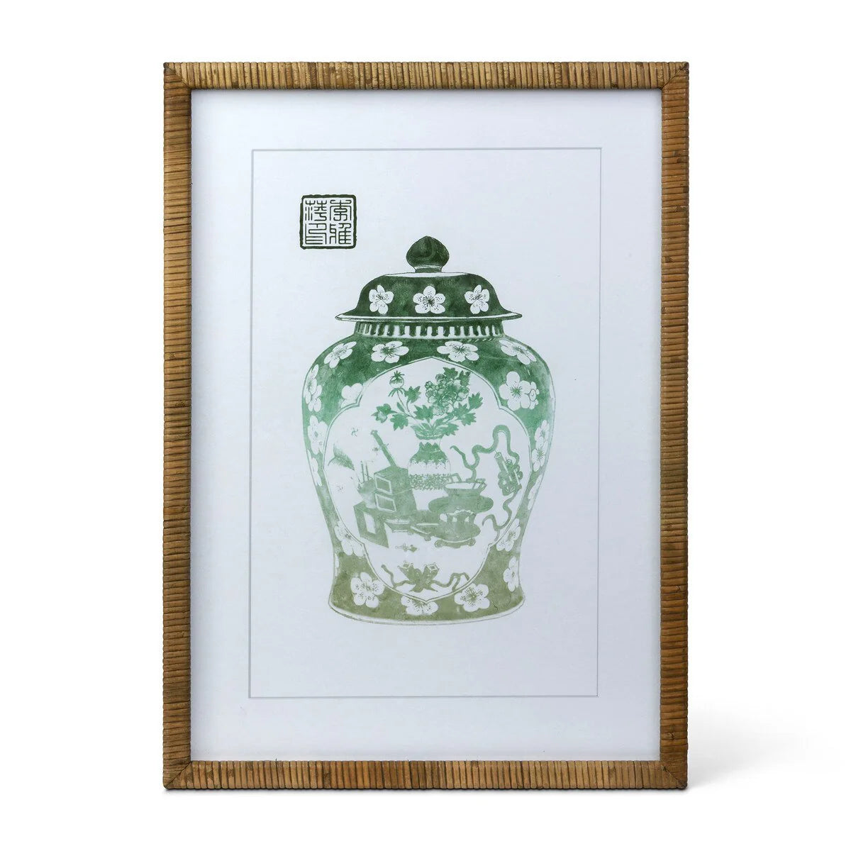 Lotus Framed Ginger Jar Wall Art