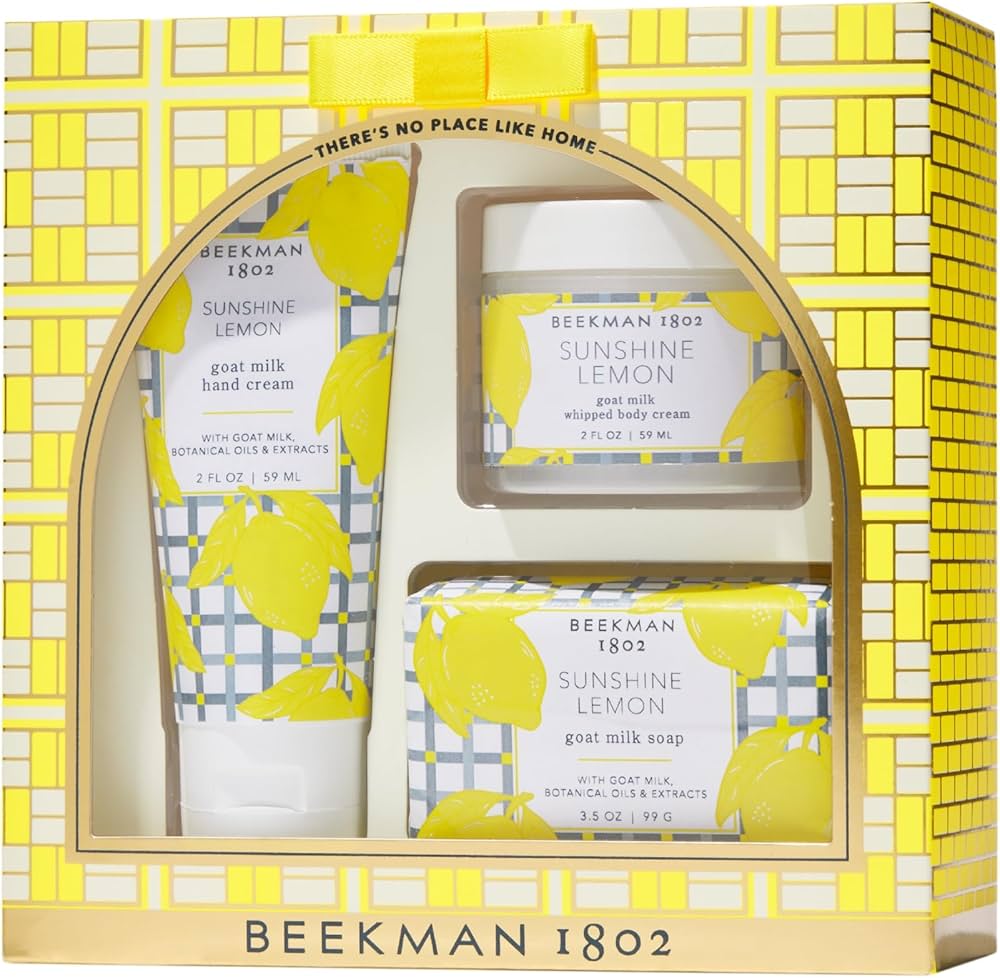Beekman 1802 Sunshine Lemon Lotion, Soap, and Whipped Body Cream Set