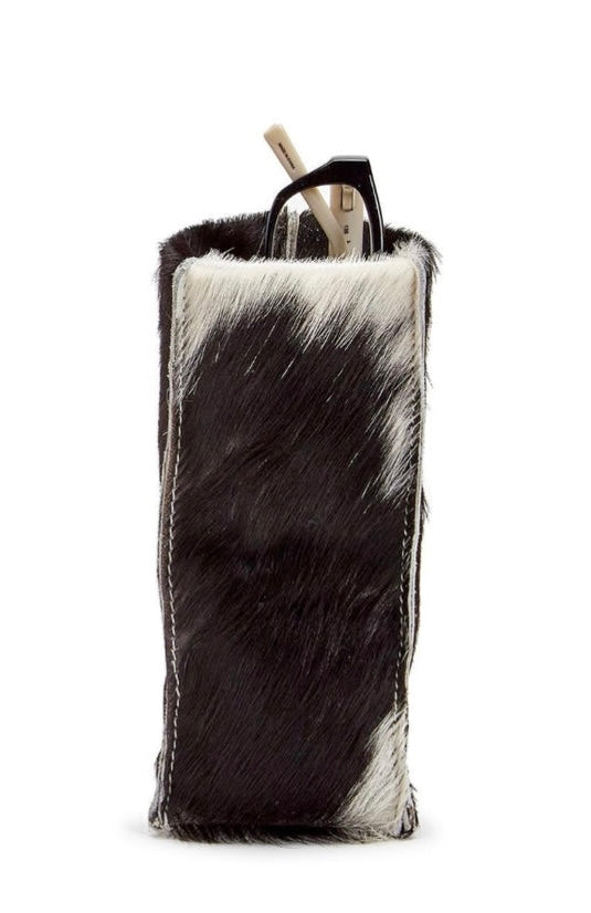 Standing Cowhide Eyeglass Holder