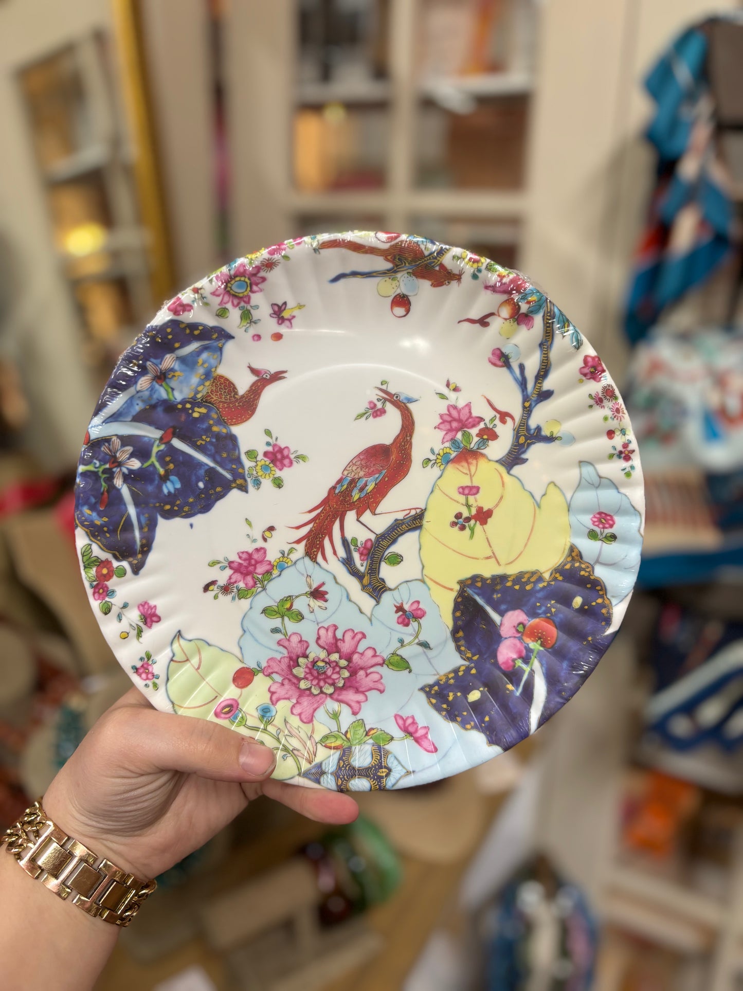 Melamine Feaux Paper Plates-- Pack of 4