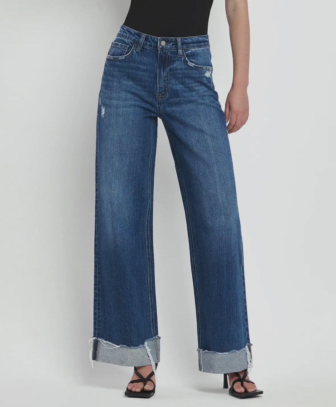 Kris - Super High Rise Cuffed Baggy Wide Leg
