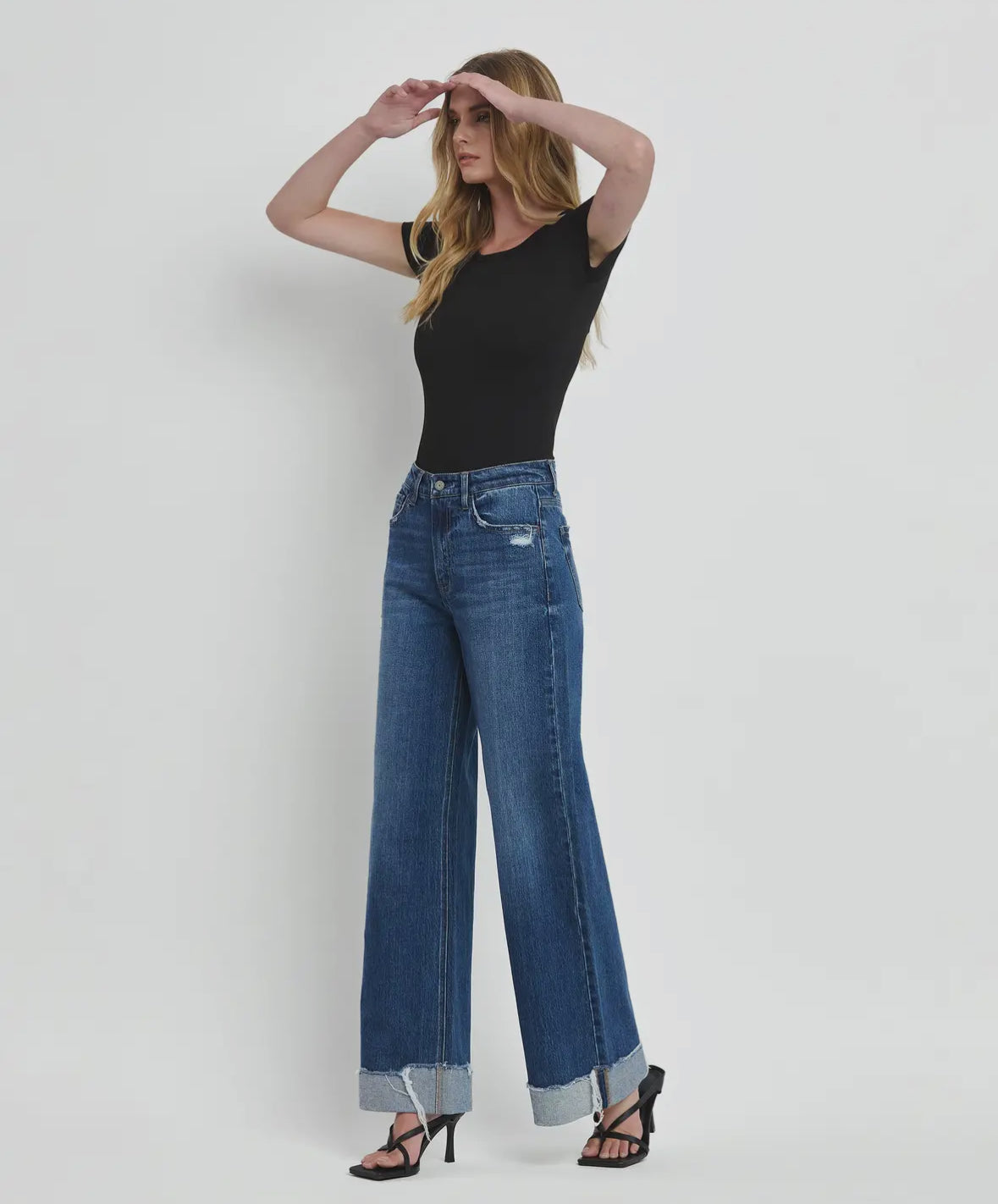 Kris - Super High Rise Cuffed Baggy Wide Leg