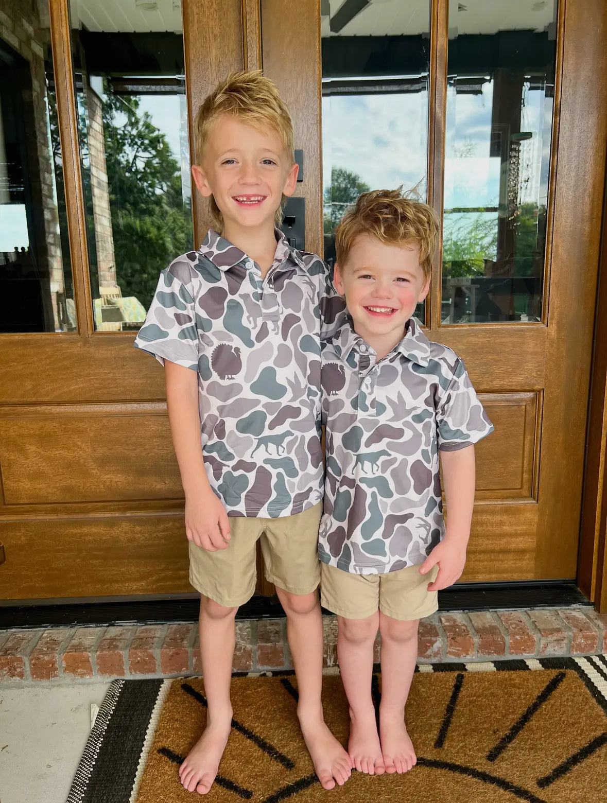 Boys Camo Performance Polo