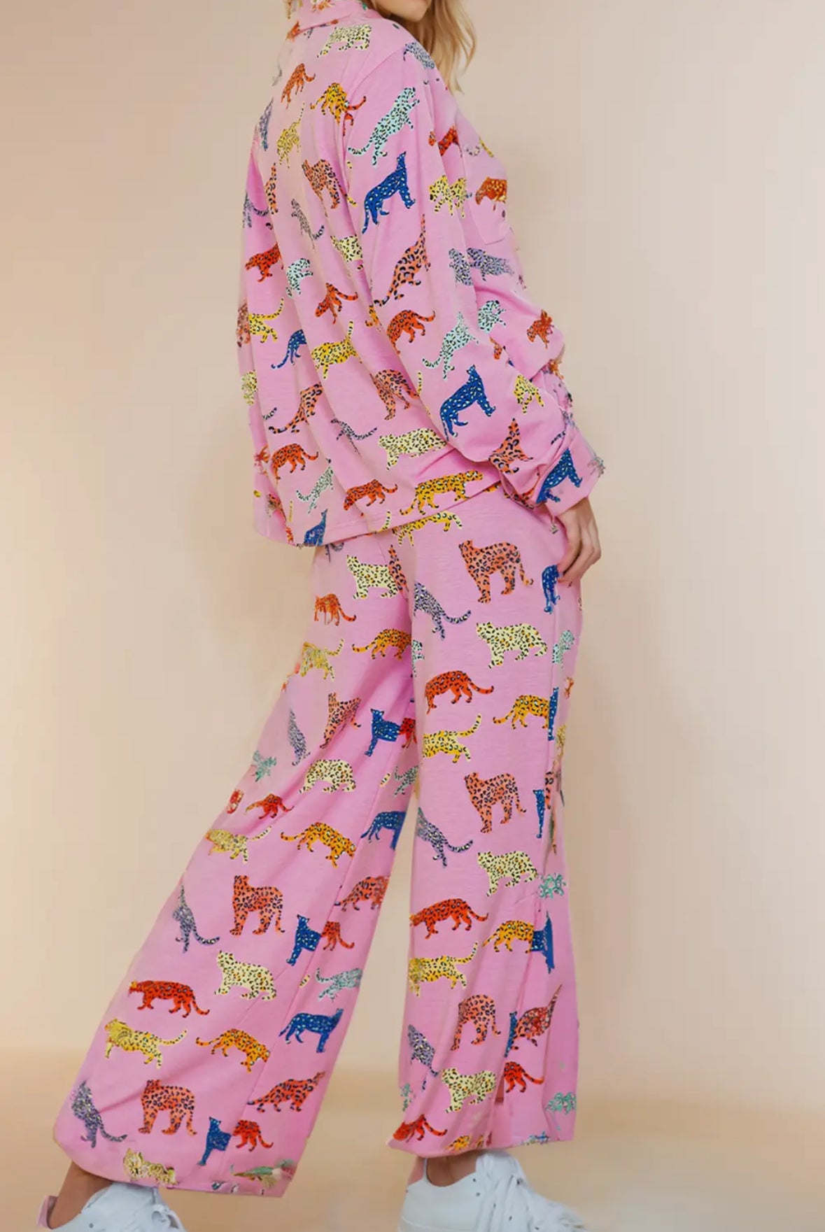 Rainbow Cheetah Pajama Set