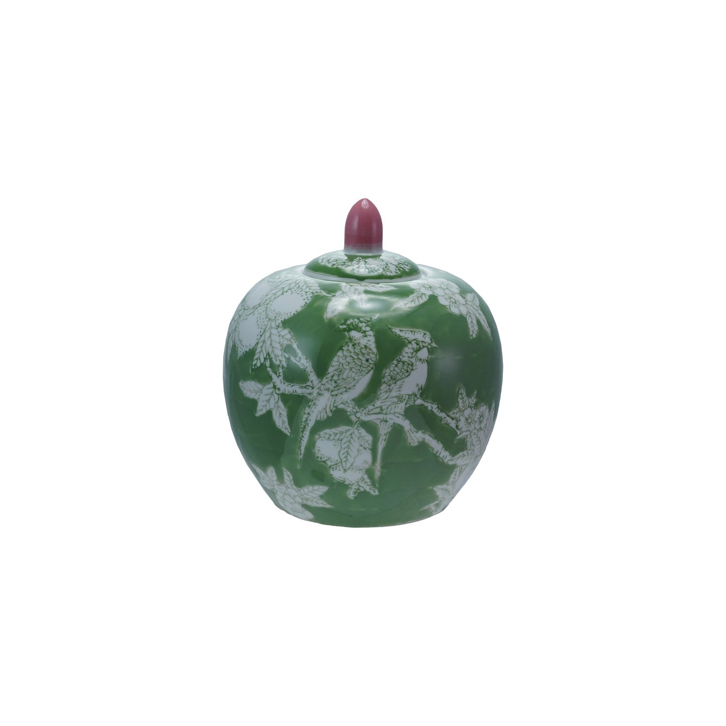 Green Chinoiserie Ginger Jar