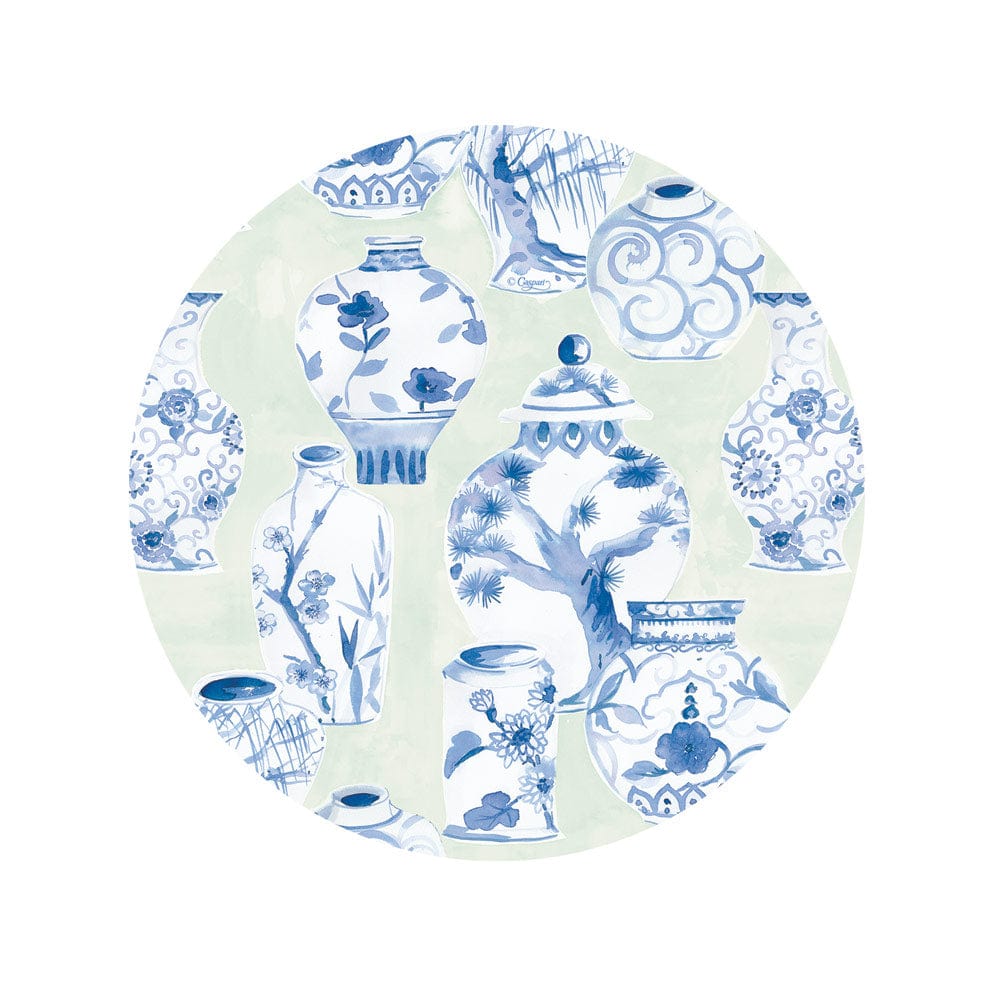 Glazed Porcelain Celadon Paper Salad & Dessert Plates