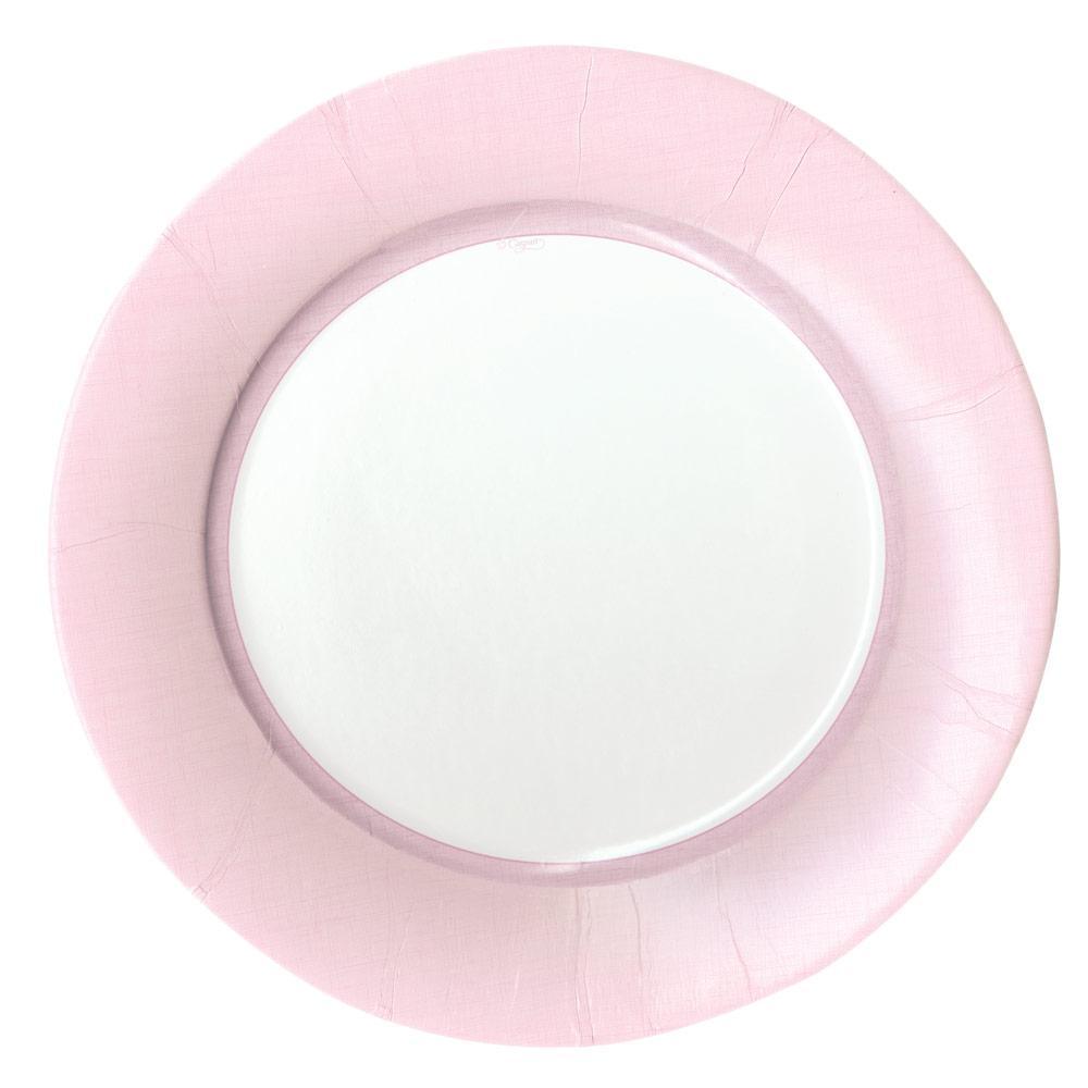 Linen Border Paper Dinner Plates