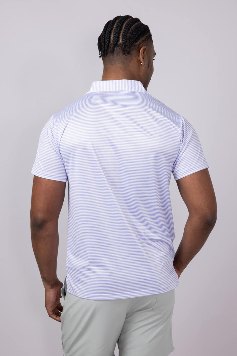 Stripe Pattern Polo - Purple Stripe