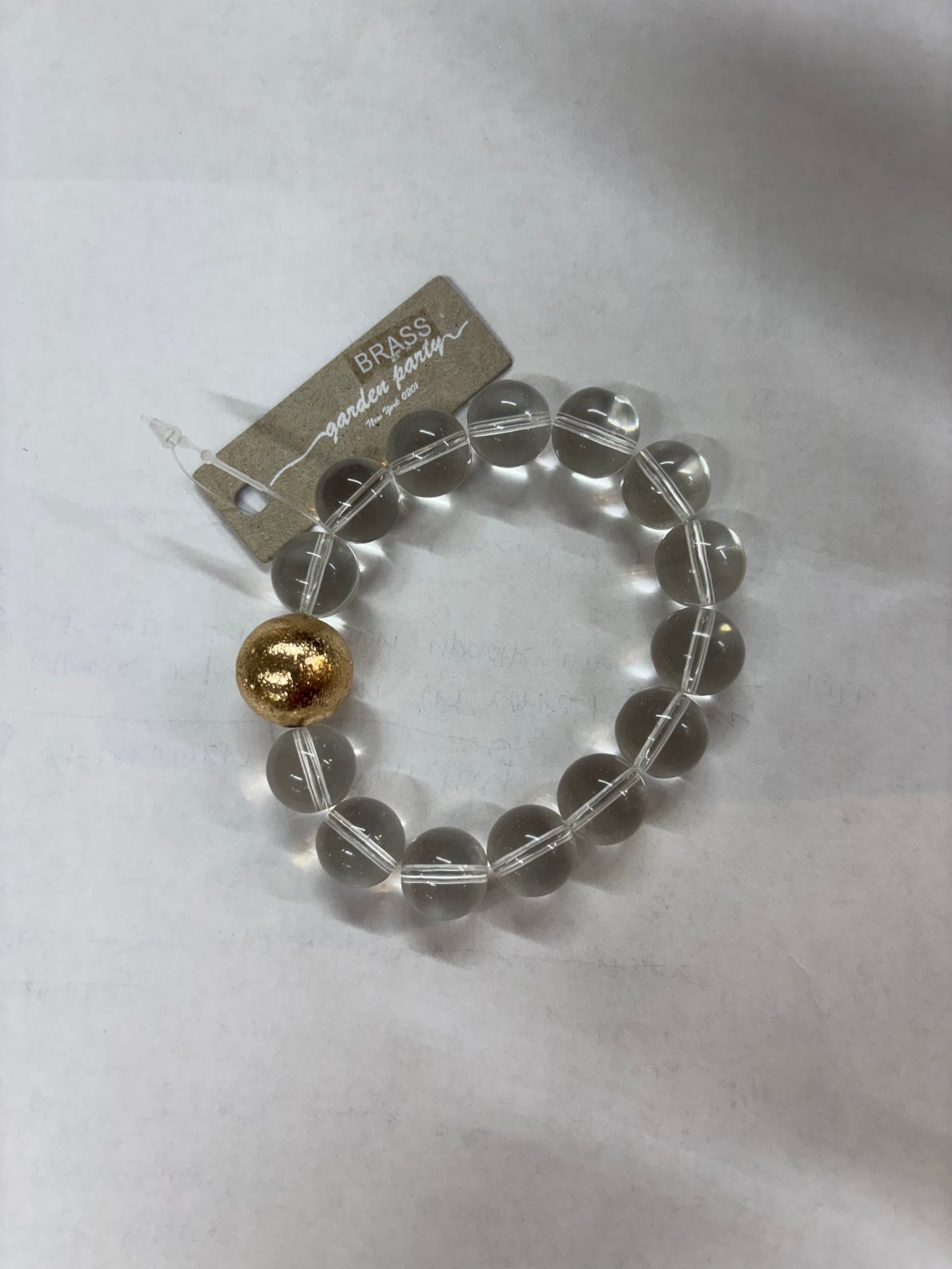 Chunky Clear Bead Bracelet Garden Party