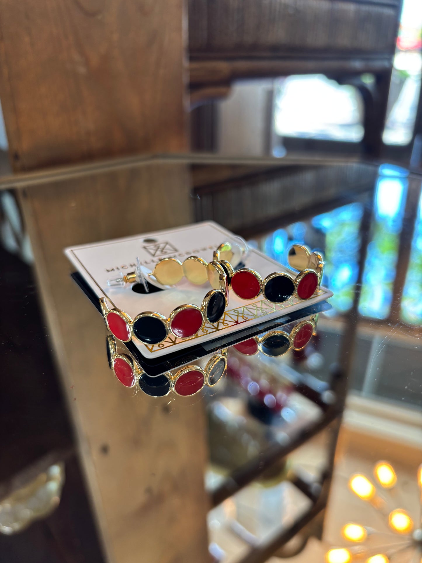 Lyla Earrings Red & Blue