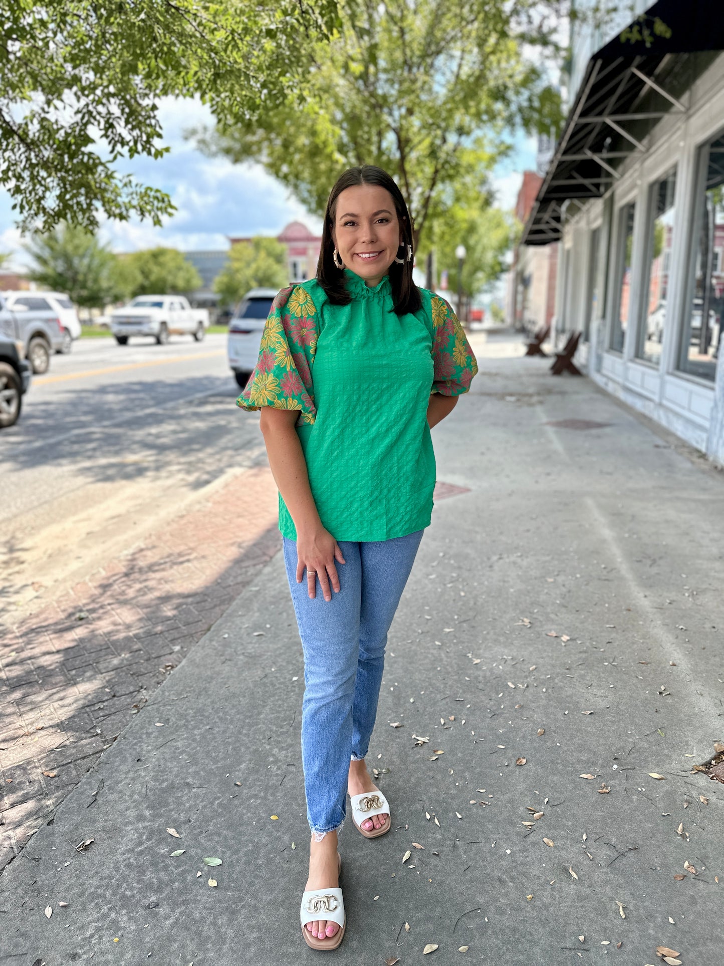 Floral Puff Blouse
