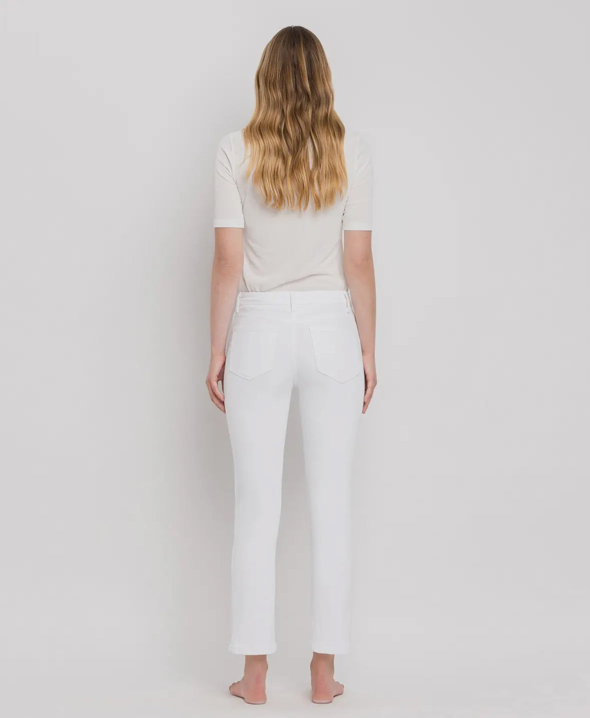 White Denim -Jeanne - High Rise Crop Slim Straight Jeans