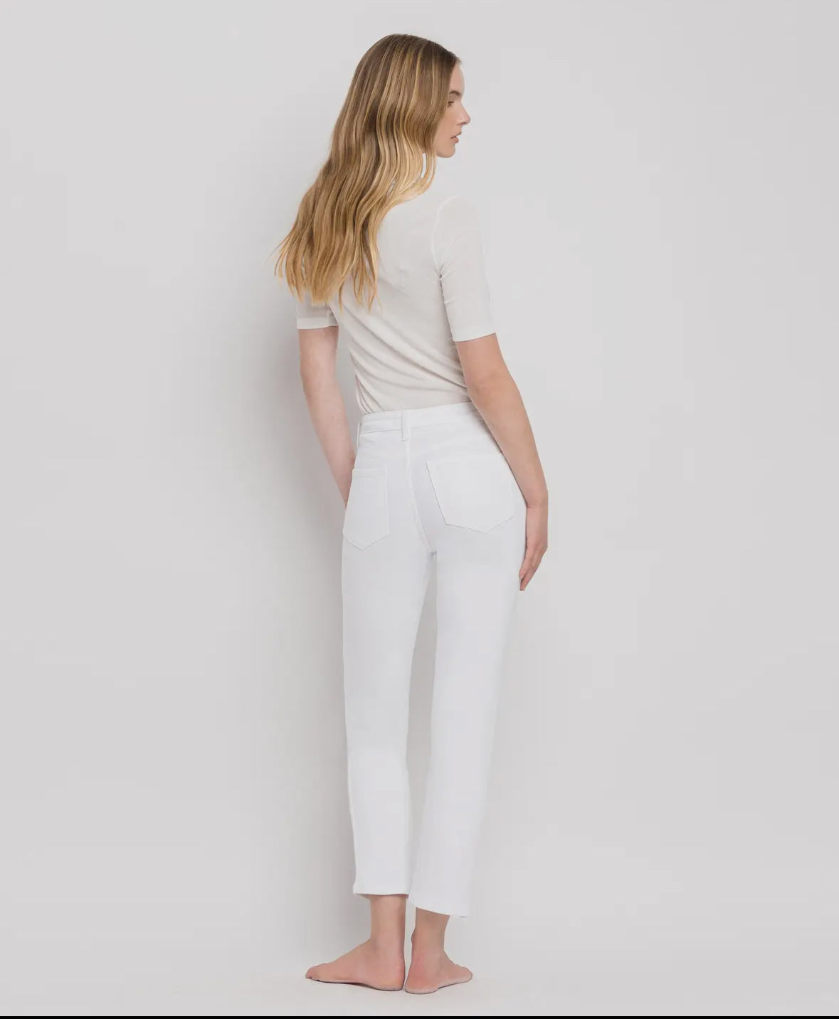 White Denim -Jeanne - High Rise Crop Slim Straight Jeans