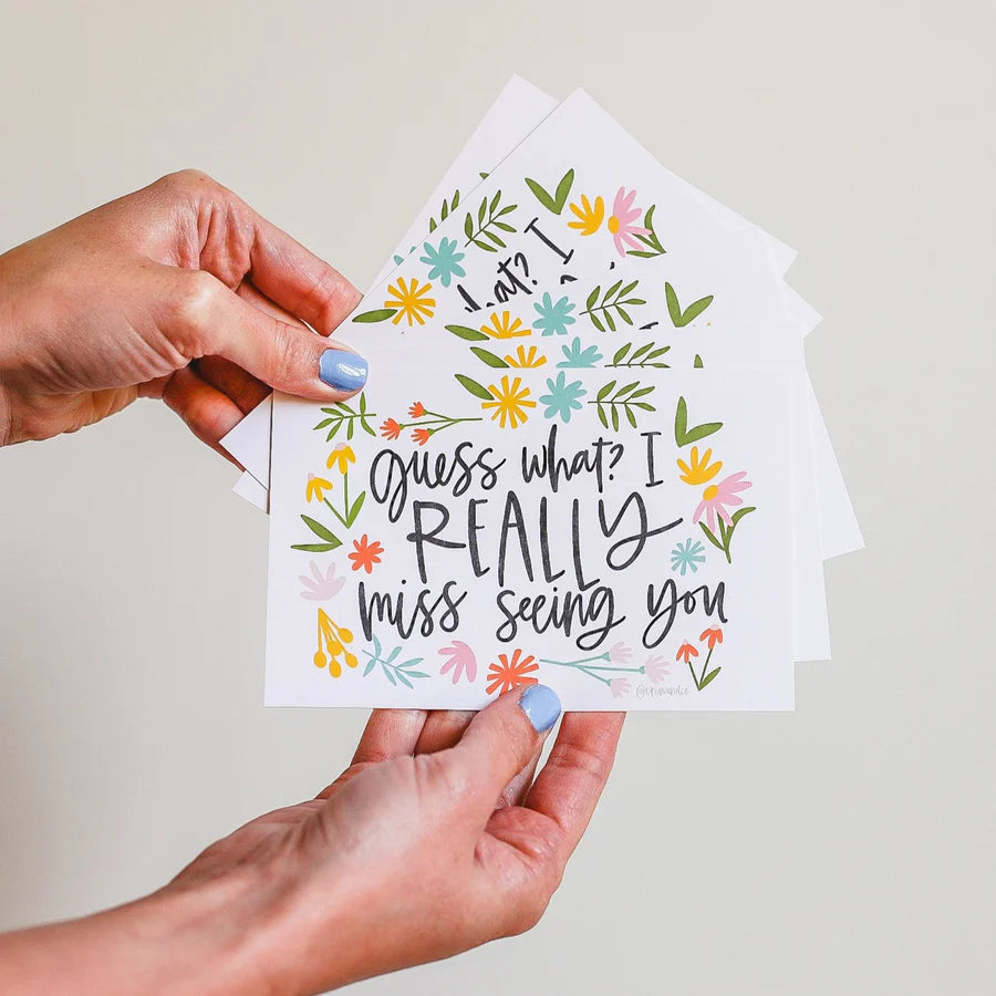 Guess What? I Really Miss Seeing You Postcard