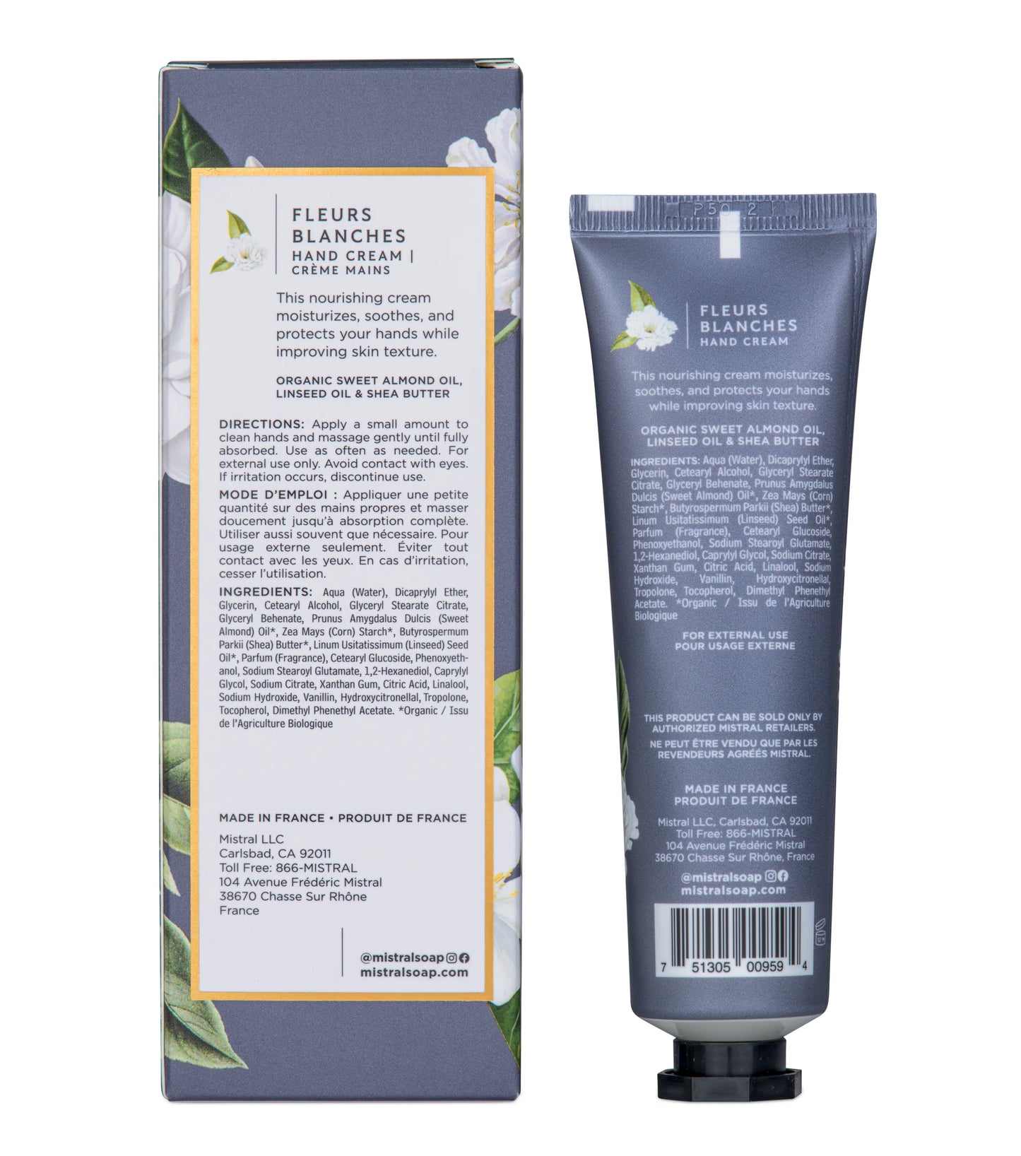 Mistral Luxe Fleurs Blanches Hand Cream