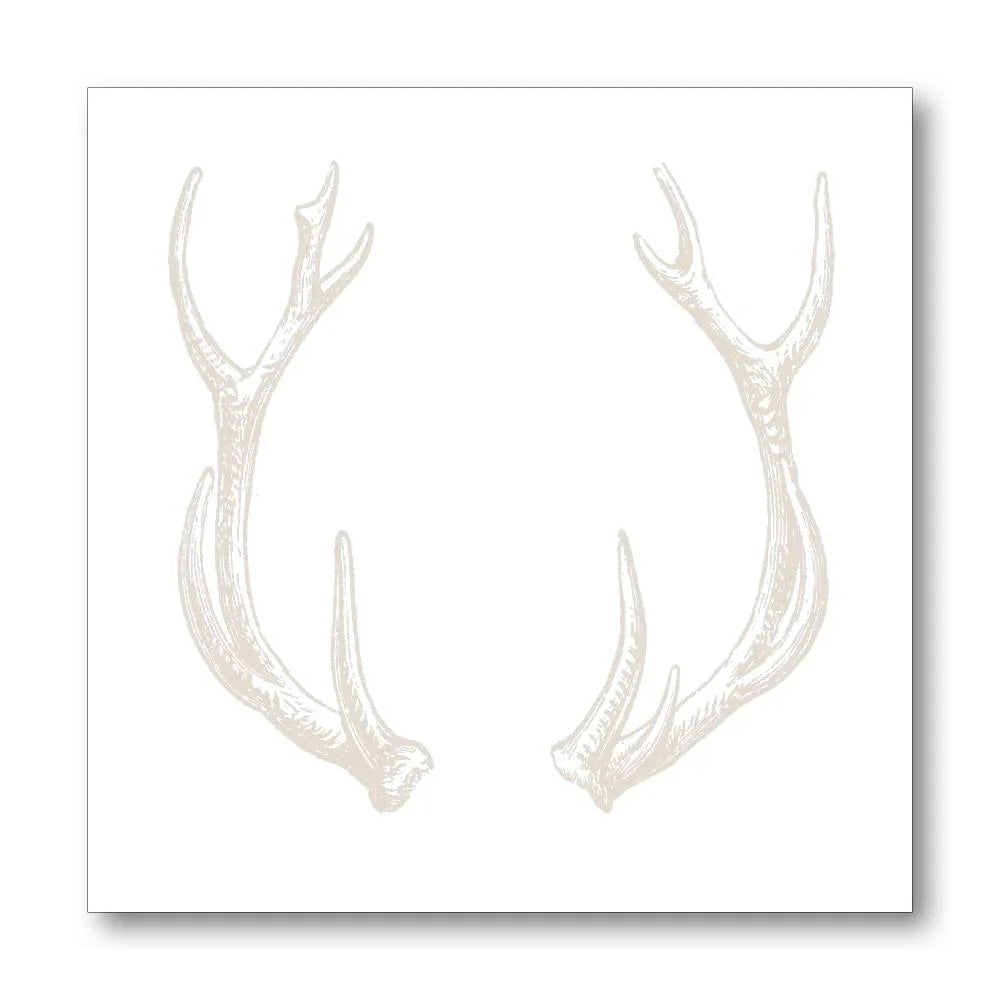 Antlers On White Note Block