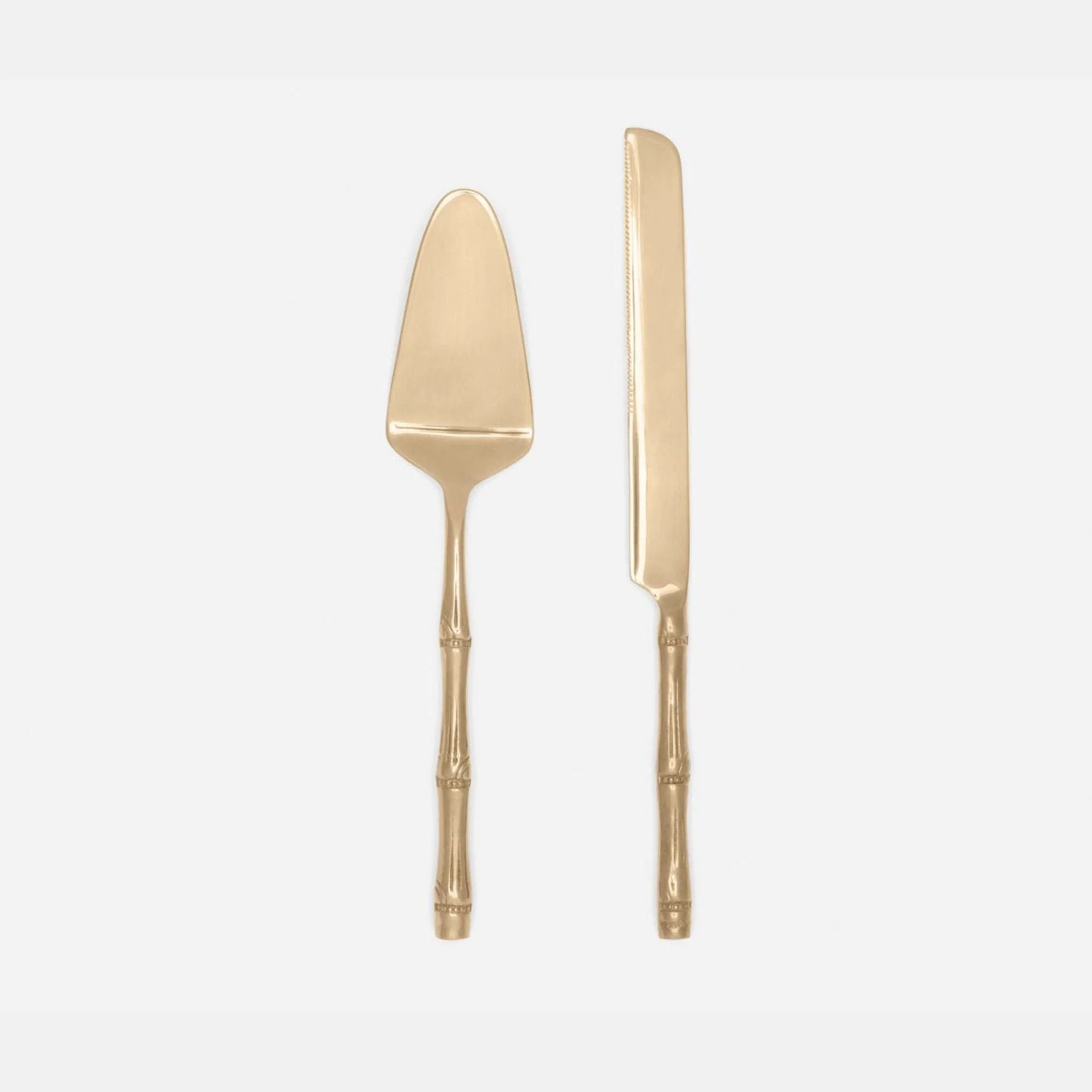 Liliana Polished Gold 2-Piece Cake Serving Set