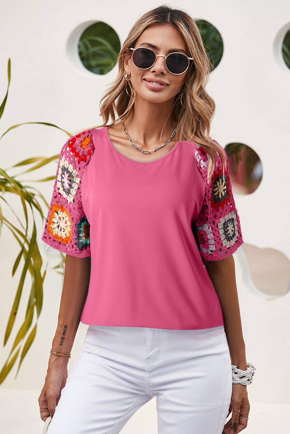 Crochet Short Sleeve Top