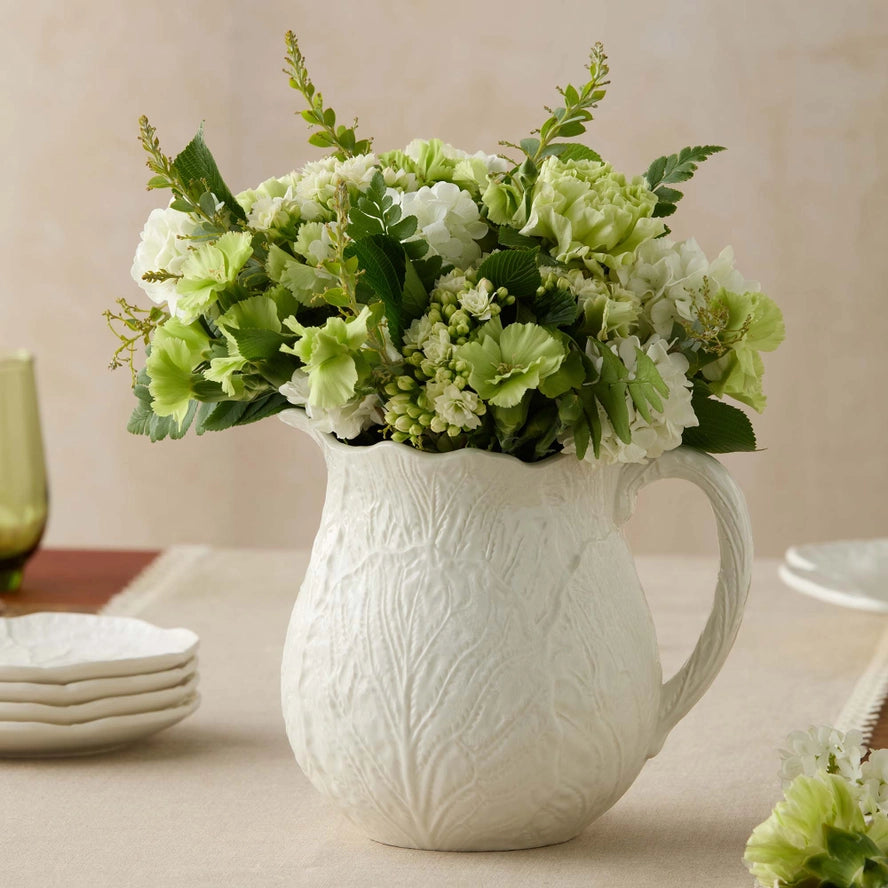 Le Jardin White Cabbage Pitcher