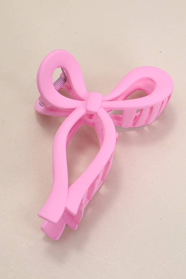 Matte Bow Claw Clips