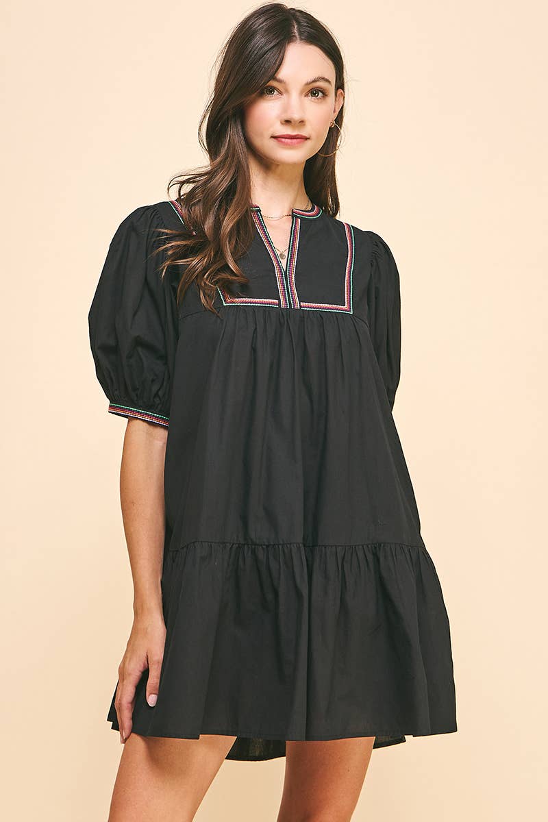 Tape Trim Dress