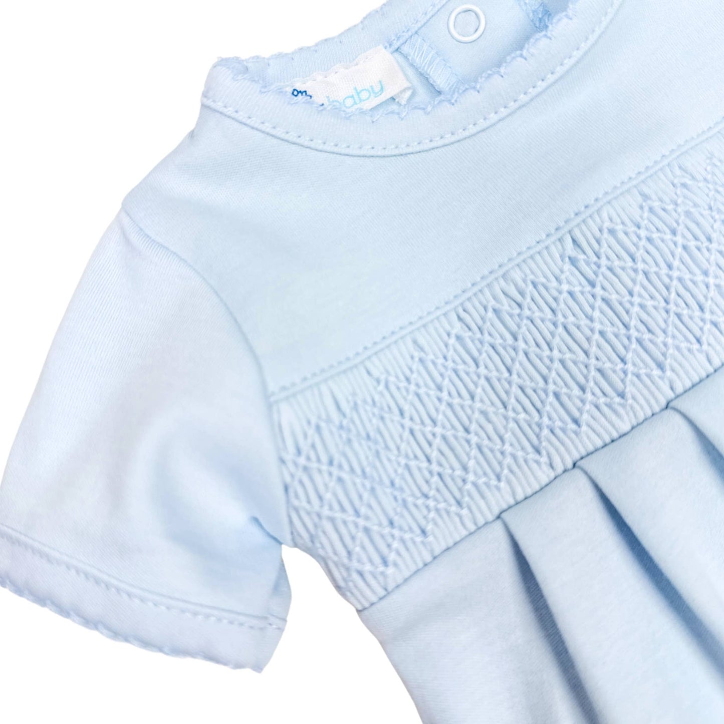 Smocked Bubble in Solid Blue