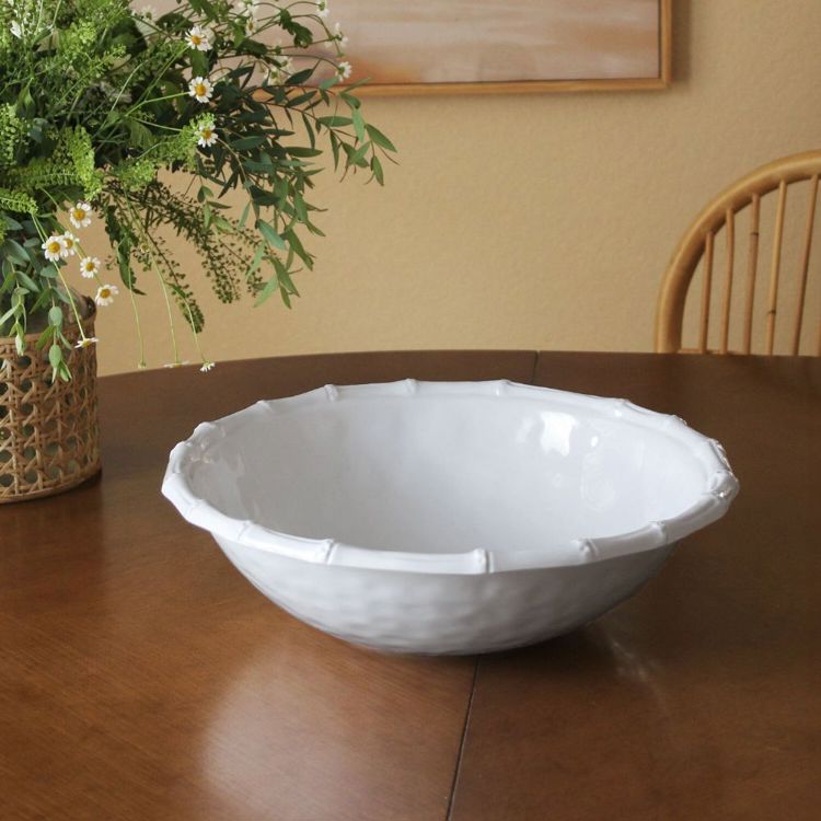 VIDA Bamboo Lg Salad Bowl (White)