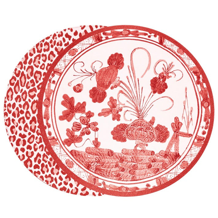 VIDA Faenza and Cheeta Reversable Round Placemats