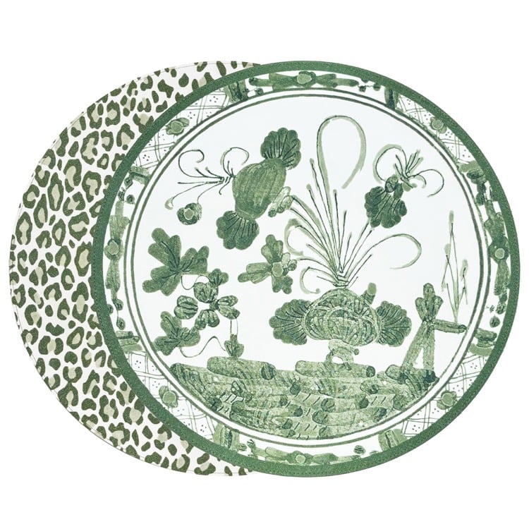 VIDA Faenza and Cheeta Reversable Round Placemats