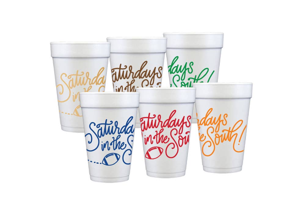 Saturdays in the South (6 colors) | Game Day Foam Cups
