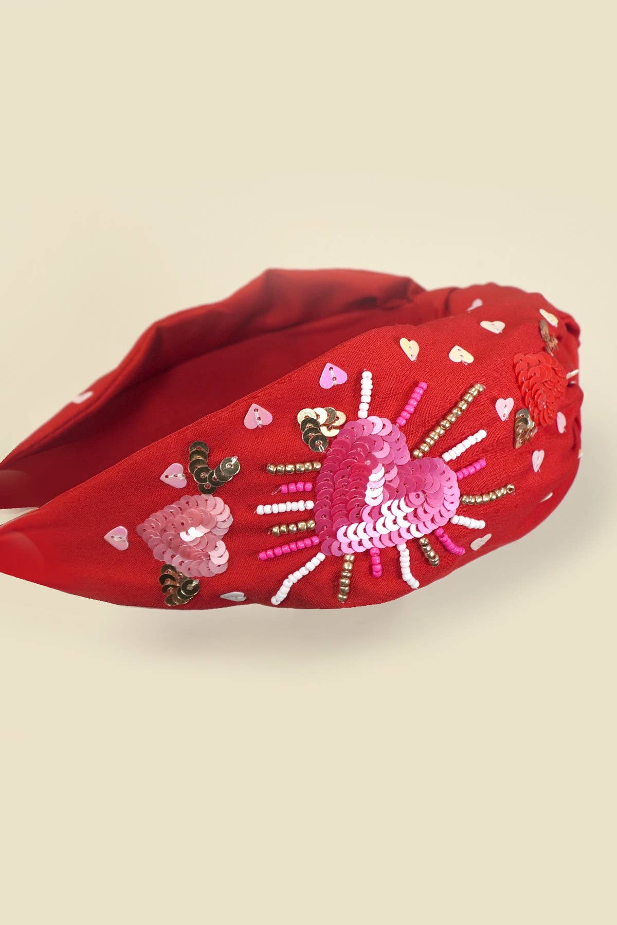 Red Beaded Headband