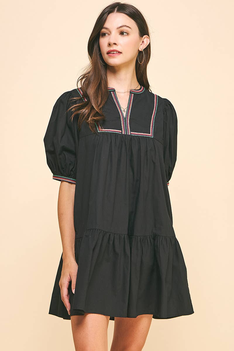 Tape Trim Dress