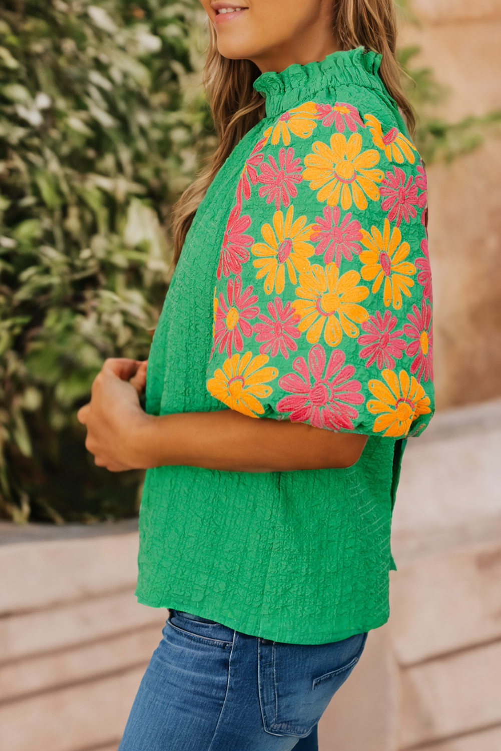 Floral Puff Blouse