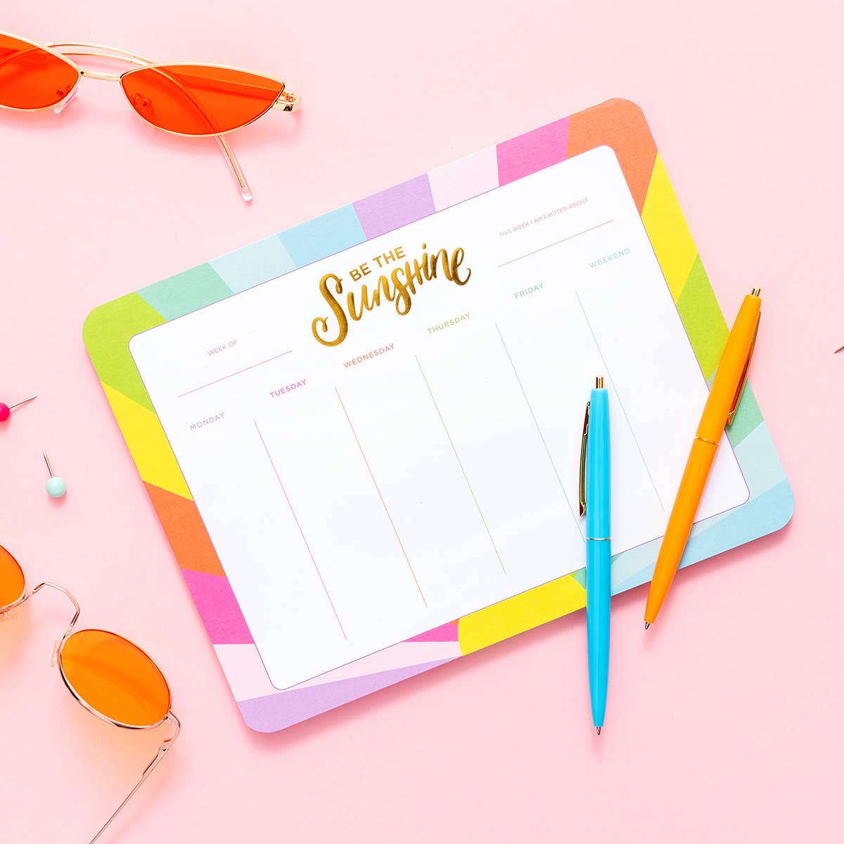 Weekly Planner - "Be the Sunshine" - 52 Sheets
