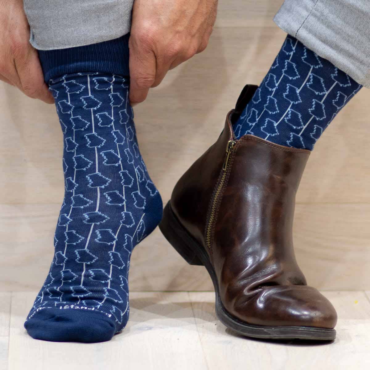 Men's Georgia Socks Navy One Size