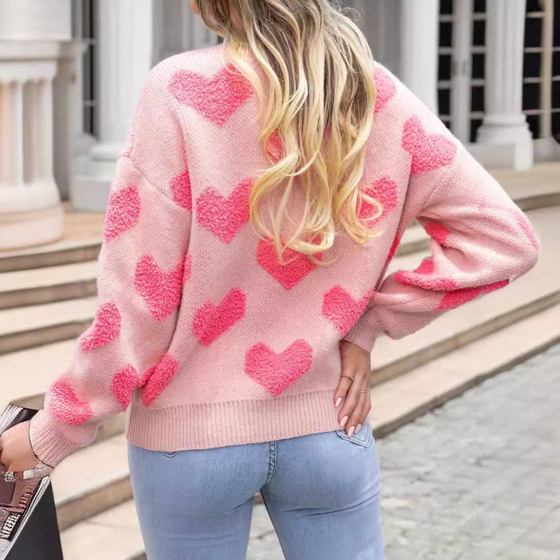 Pink Heart Sweater