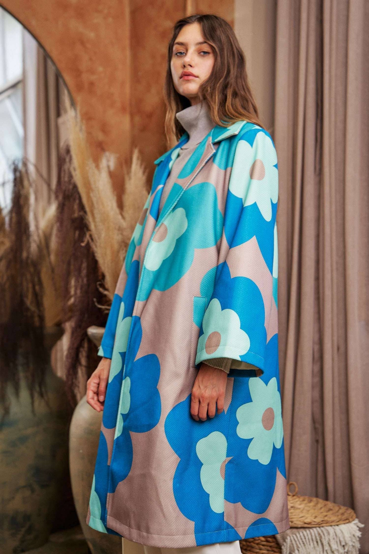 Retro Floral Coat