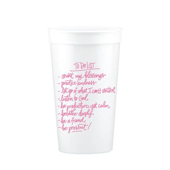 "To-Do List" Stadium Cups