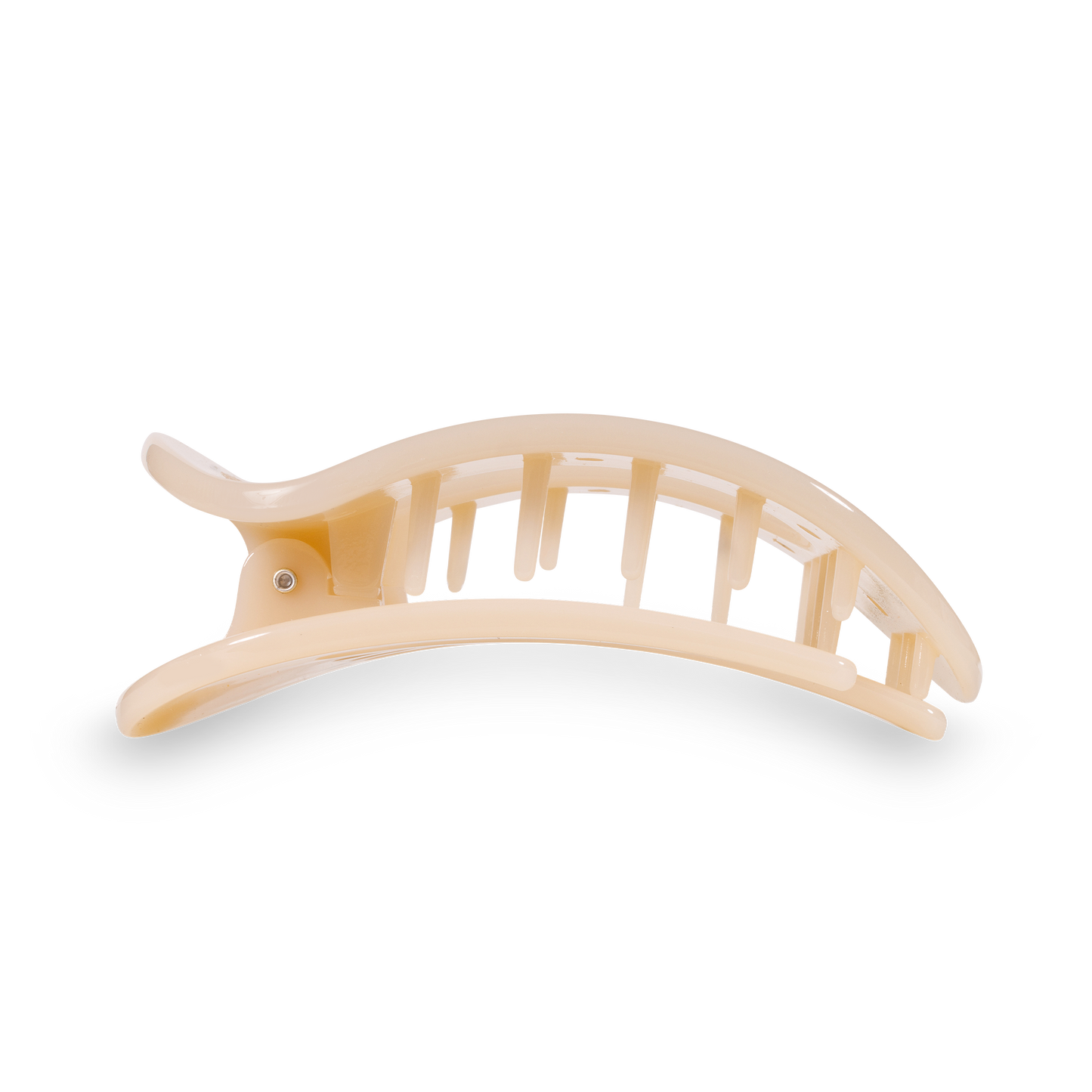 Teleties - Almond Beige Medium Flat Round Clip