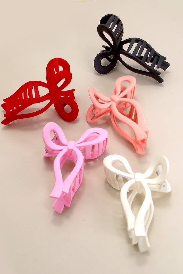 Matte Bow Claw Clips