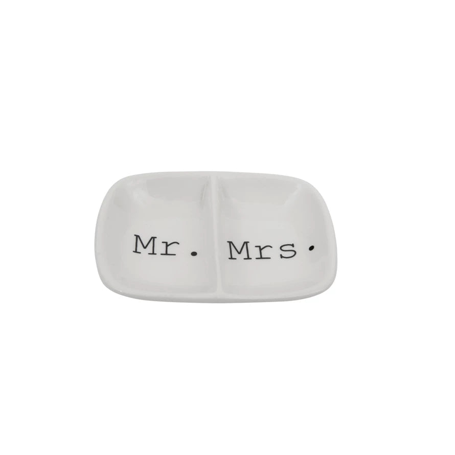 Mr. and Mrs. Ring Holder Dish